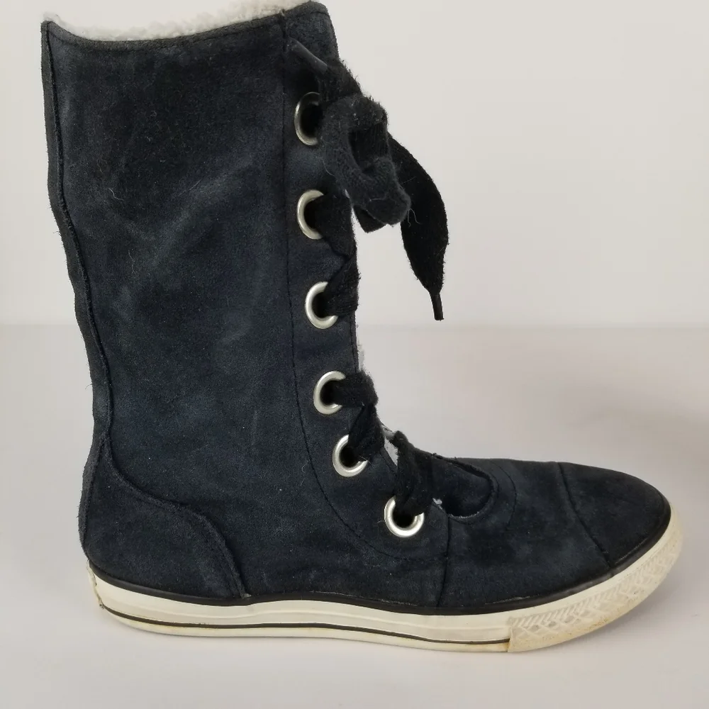 Convese‎ All Star Black Suede Hi-Tops